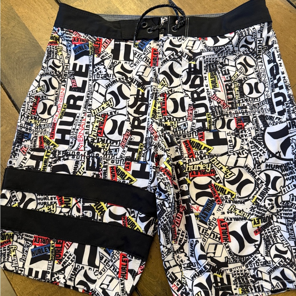 Hurley Black and Gray Board Shorts